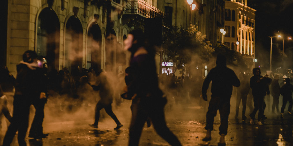 A protest turns ugly